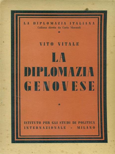 La diplomazia genovese - Vito Vitale - copertina