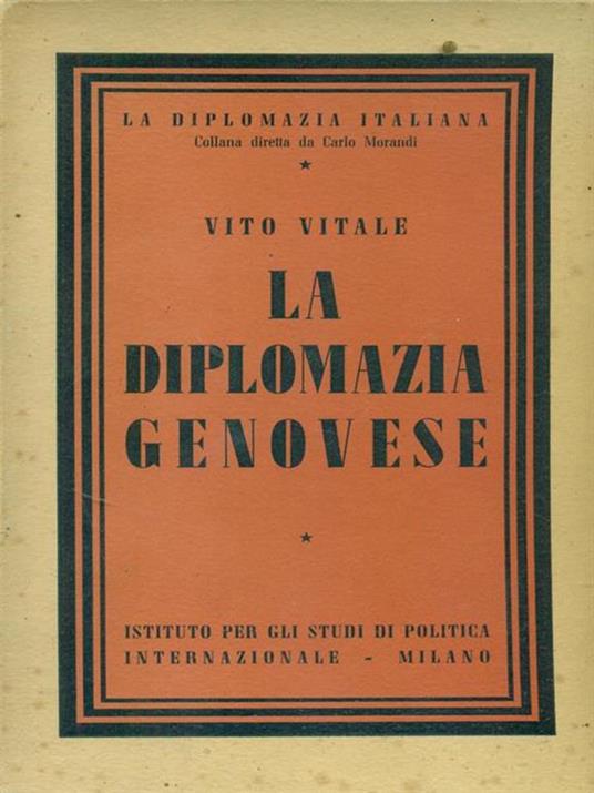 La diplomazia genovese - Vito Vitale - copertina