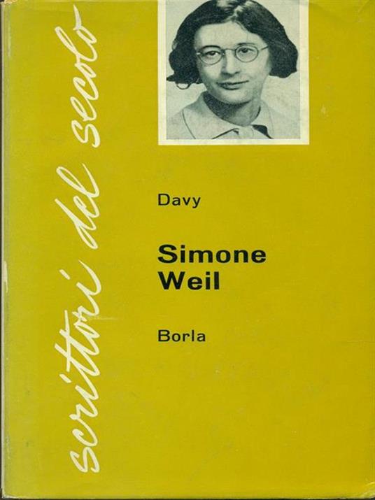 Simone Weil - Marie-Magdeleine Davy - copertina