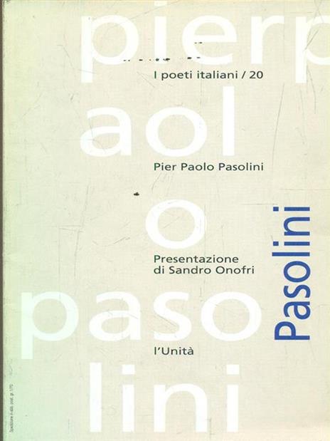Pier Paolo Pasolini - copertina