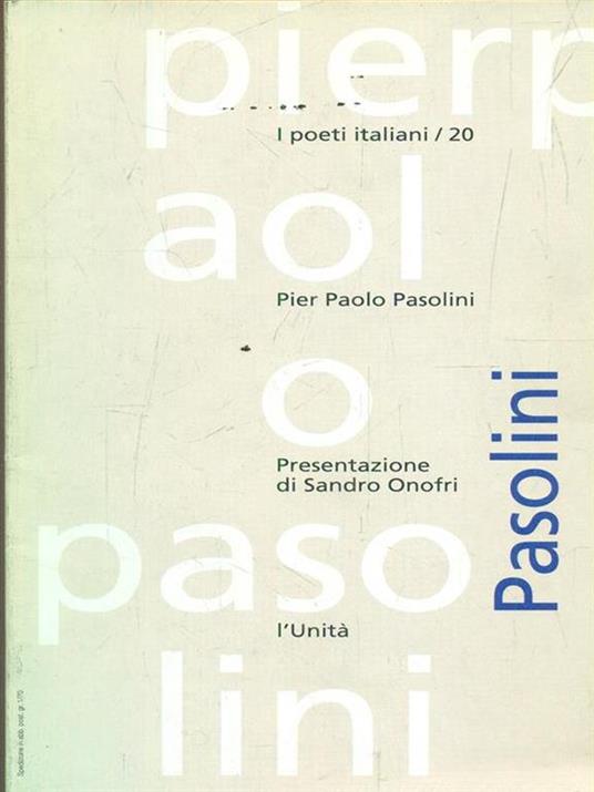 Pier Paolo Pasolini - copertina