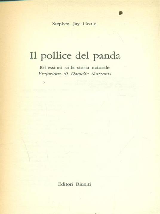 Il pollice del panda - Stephen Jay Gould - copertina