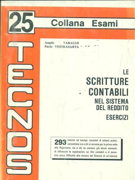 Le scritture contabili nel sistema del reddito. Esercizi - Angelo Tarallo - copertina