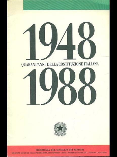 1948-1988 quarant'anni della Costituzione Italiana - 2