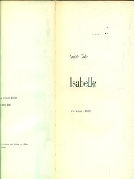 Isabelle - André Gide - 2