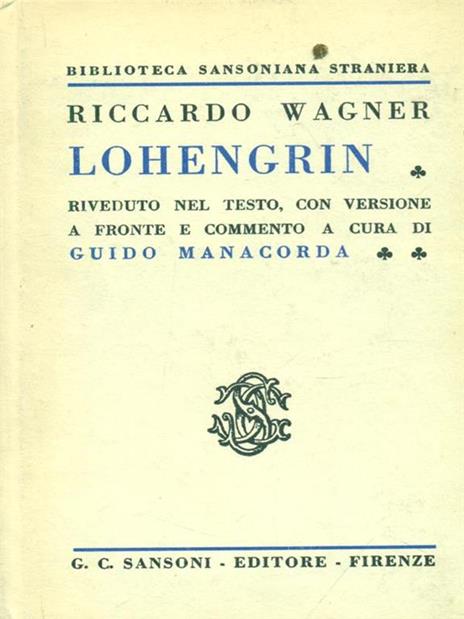 Lohengrin - Richard Wagner - copertina