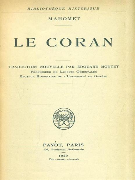 Le Coran - Mahomet - 4