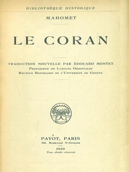 Le Coran - Mahomet - 2