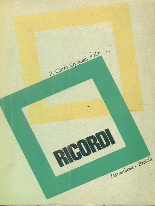 Ricordi - Carlo Oggioni - copertina