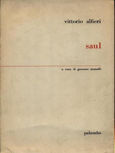 Saul - Vittorio Alfieri - copertina