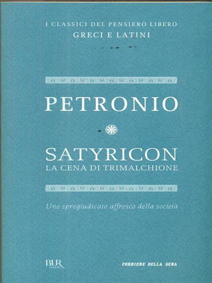 Satyricon - Arbitro Petronio - copertina