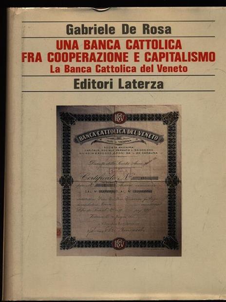 Una banca cattolica fra cooperazione e capitalismo - Gabriele De Rosa - copertina