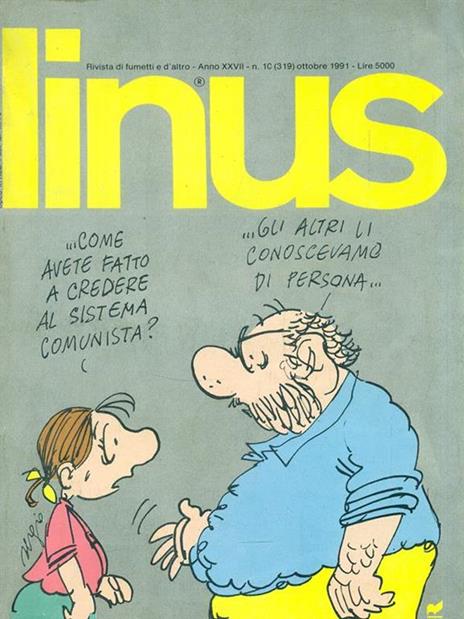 Linus. Anno XXVII n. 1C (319) Ottobre 1991 - copertina