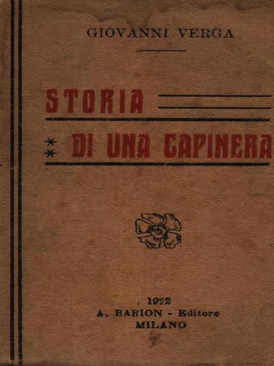 Storia di una capinera - Giovanni Verga - 4