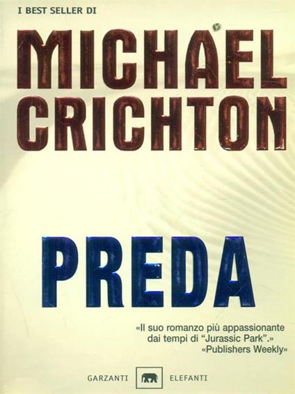 Preda - Michael Crichton - copertina