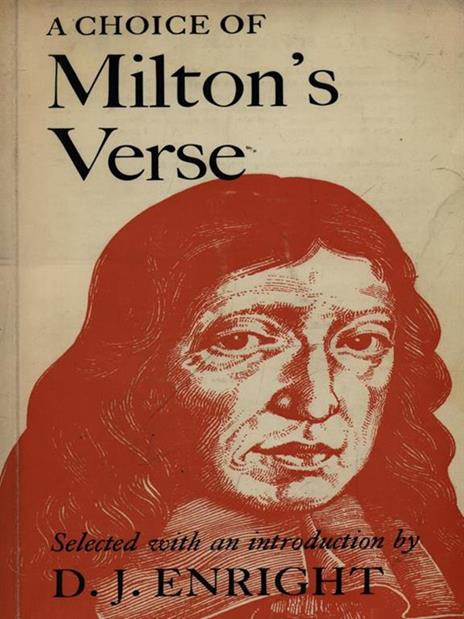 A choice of Milton's verse - D.J. Enright - copertina
