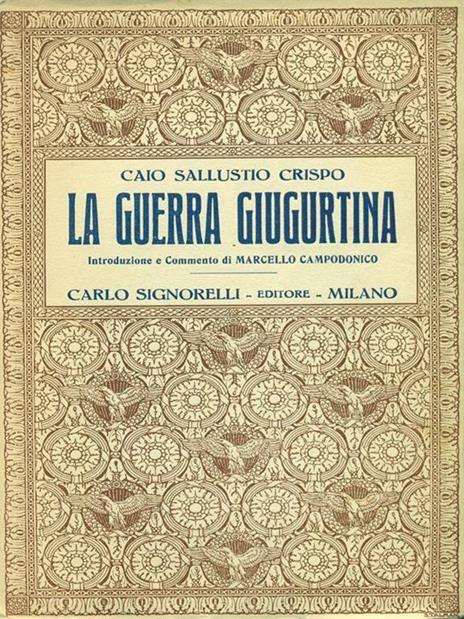 La  guerra giugurtina - C. Crispo Sallustio - 3