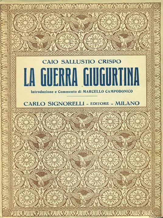 La  guerra giugurtina - C. Crispo Sallustio - 3