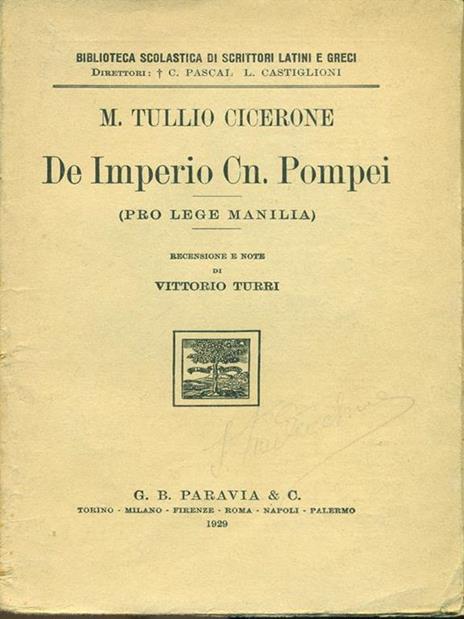 De Imperio Cn. Pompei - M. Tullio Cicerone - 3