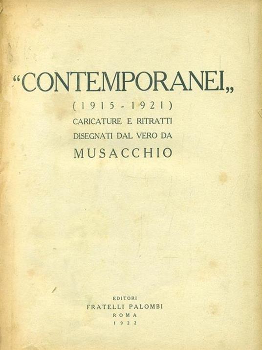 Contemporanei (1915-1921) - Cesare Annibale Musacchio - copertina