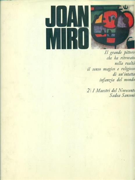 Joan Mirò - Mario Bucci - copertina