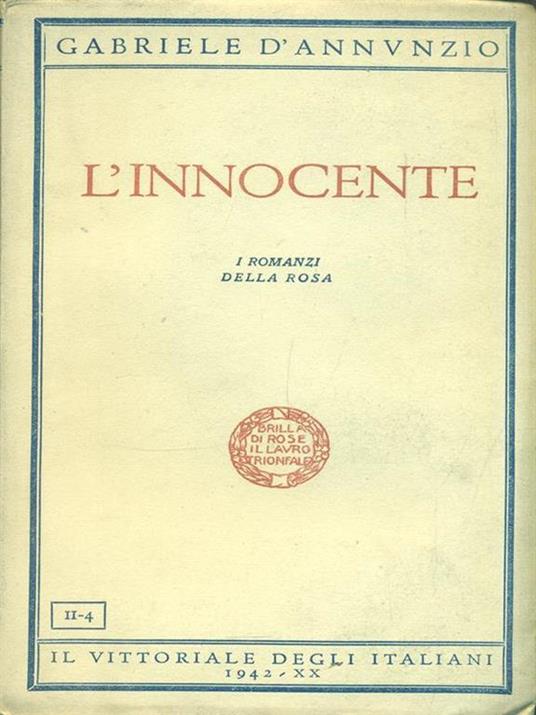 L' innocente - Gabriele D'Annunzio - copertina