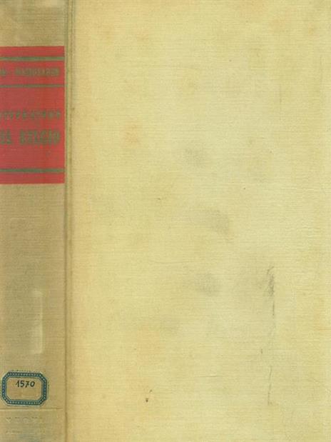 Storia delle letterature del Belgio - Antonio Mor - copertina