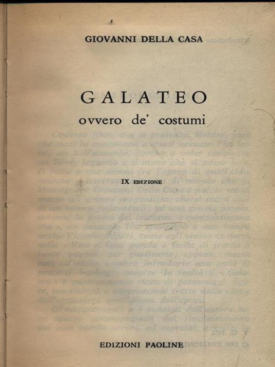 Galateo - Giovanni Della Casa - 2