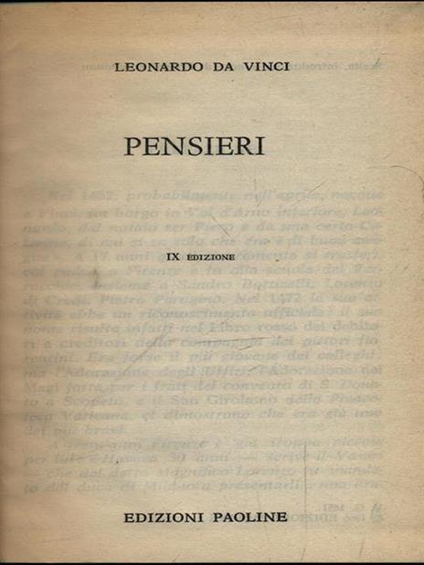 Pensieri - Leonardo da Vinci - 3