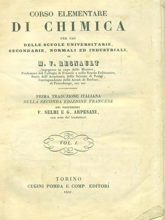 Corso elementare di Chimica. 4 Volumi - M. V. Regnault - 3