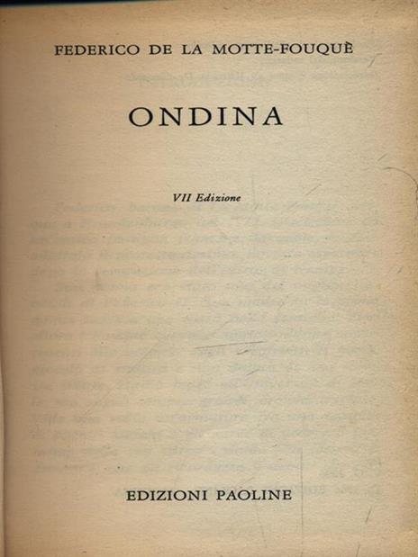 Ondina - Federico de La Motte-Fouqué - 2