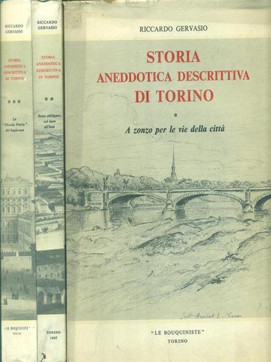 Storia anedottica descrittiva di Torino. 3 Volumi - Riccardo Gervasio - copertina