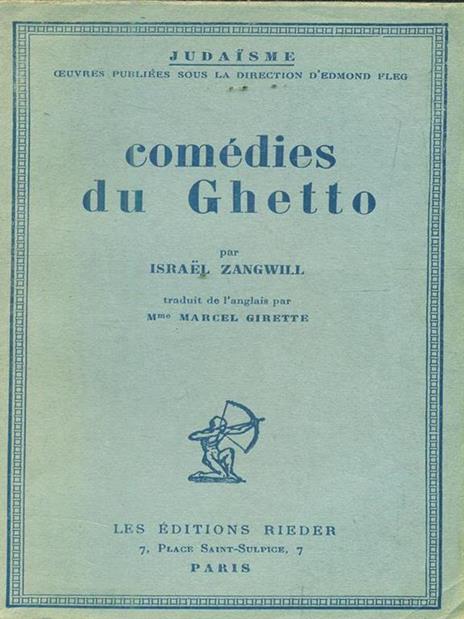 Comedies du Ghetto - Israel Zangwill - copertina