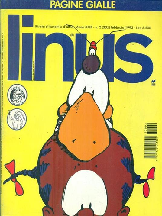 Linus. Anno XXIX n. 2 (335) Febbraio 1993 - 2