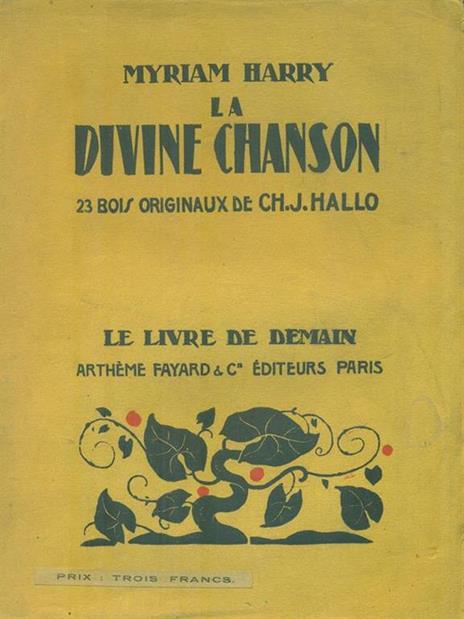 La Divine Chanson - Myriam Harry - copertina