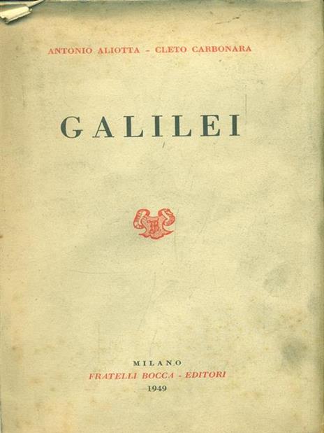 Galilei - Antonio Aliotta - copertina