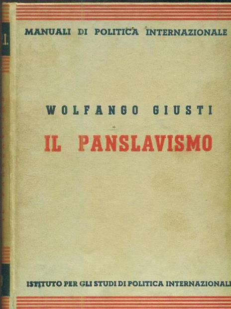 Il panslavismo - Wolfango Giusti - copertina