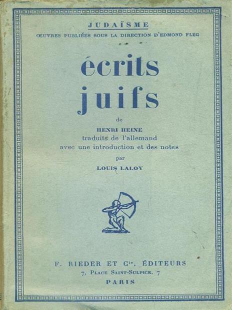   Ecrits juifs - Heinrich Heine - copertina