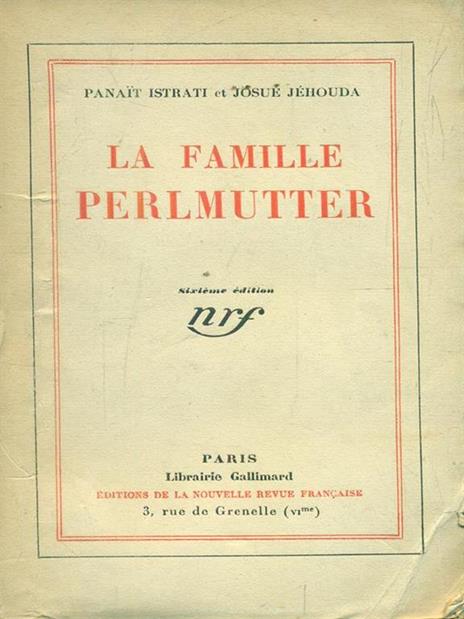 La famille perlmutter - Panait Istrati - 2