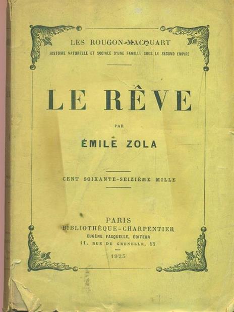 Le reve - Émile Zola - copertina