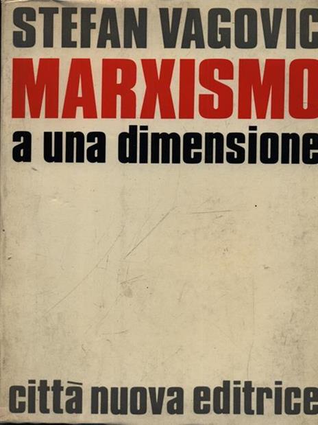 Marxismo a una dimensione - Stefan Vagovic - copertina