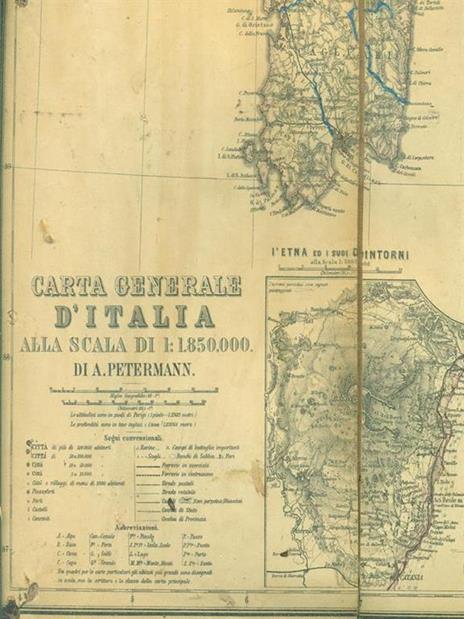 Carta Generale d'Italia alla scala di 1:1.850.000 di A. Petermann - 3