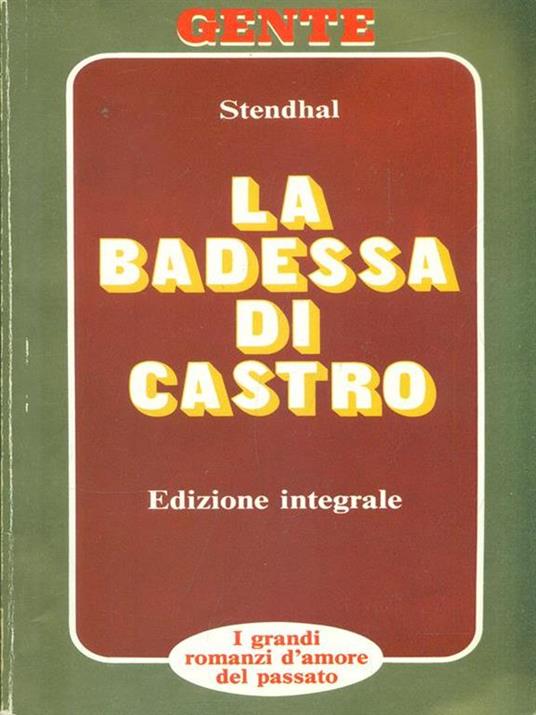 La badessa di Castro - Stendhal - copertina