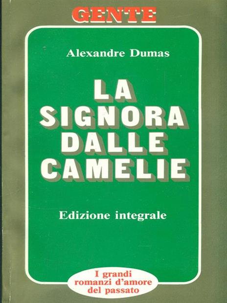 La signora dalle camelie - Alexandre Dumas - copertina