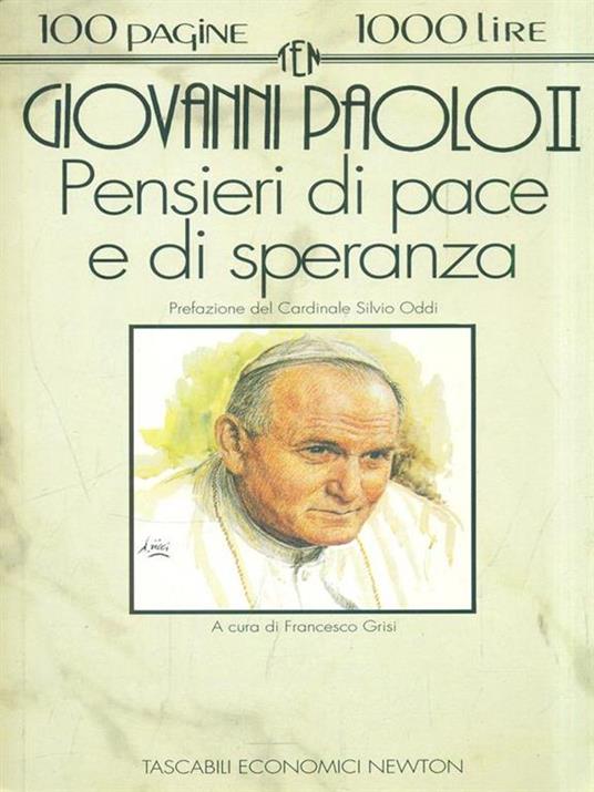 Pensieri di pace e di speranza - Giovanni Paolo II - copertina