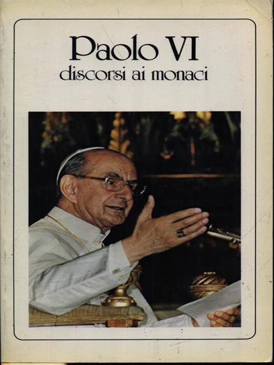 Discorsi ai monaci - Paolo VI - copertina