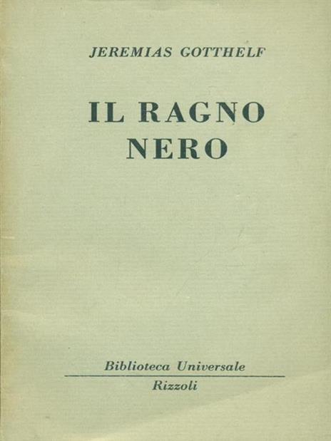 Il ragno nero - Jeremias Gotthelf - copertina