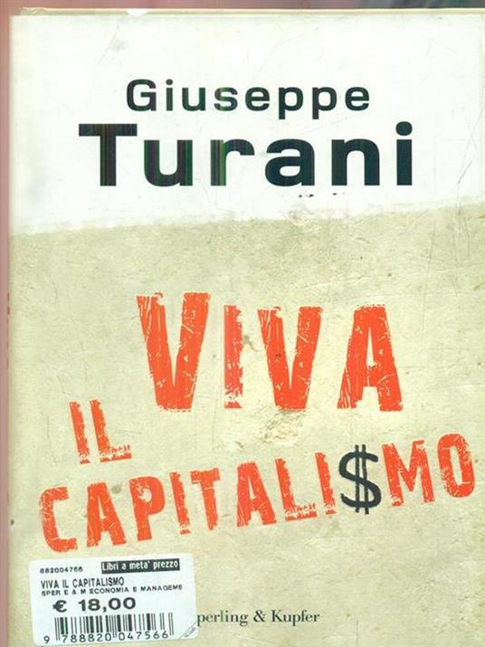 Viva il capitalismo - Giuseppe Turani - copertina