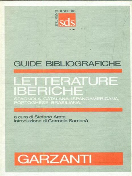   Letterature iberiche - Stefano Arata - copertina