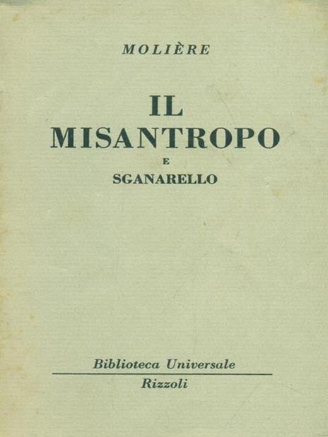 Il  misantropo e Sganarello - Moliere - copertina